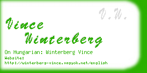 vince winterberg business card